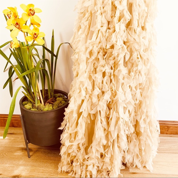 COPY - NEW Tadashi Shoji strapless ruffle chiffon gown - Picture 7 of 8